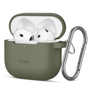 TECH-PROTECT SILICONE HOOK APPLE AIRPODS 4 OLIVE GREEN