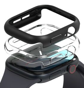 RINGKE SLIM 2-PACK APPLE WATCH 10 / 11 (46 MM) CLEAR & MATTE BLACK