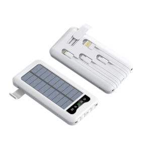 Powerbank με ηλιακό πάνελ - 4in1 - 10.000mah - KJ495 - 810378 - White