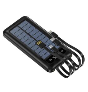 Powerbank με ηλιακό πάνελ - 4in1 - 10.000mah - KJ495 - 810378 - Black
