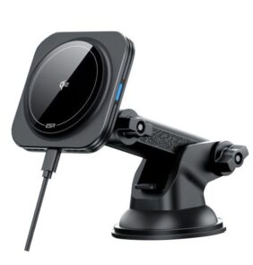 ESR HALOLOCK MAGNETIC MAGSAFE DASHBOARD CAR MOUNT WIRELESS CHARGER QI2 15W BLACK