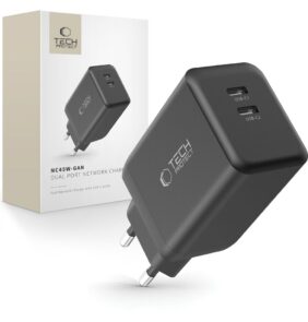 TECH-PROTECT NC45W-GAN 2-PORT NETWORK CHARGER PD 45W BLACK