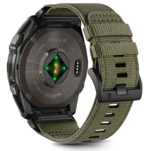 TECH-PROTECT NYLON CLASSIC GARMIN FENIX 5X / 5X PLUS / 6X / 6X PRO / 7X / 8 / 8 PRO (51 MM) OLIVE GREEN