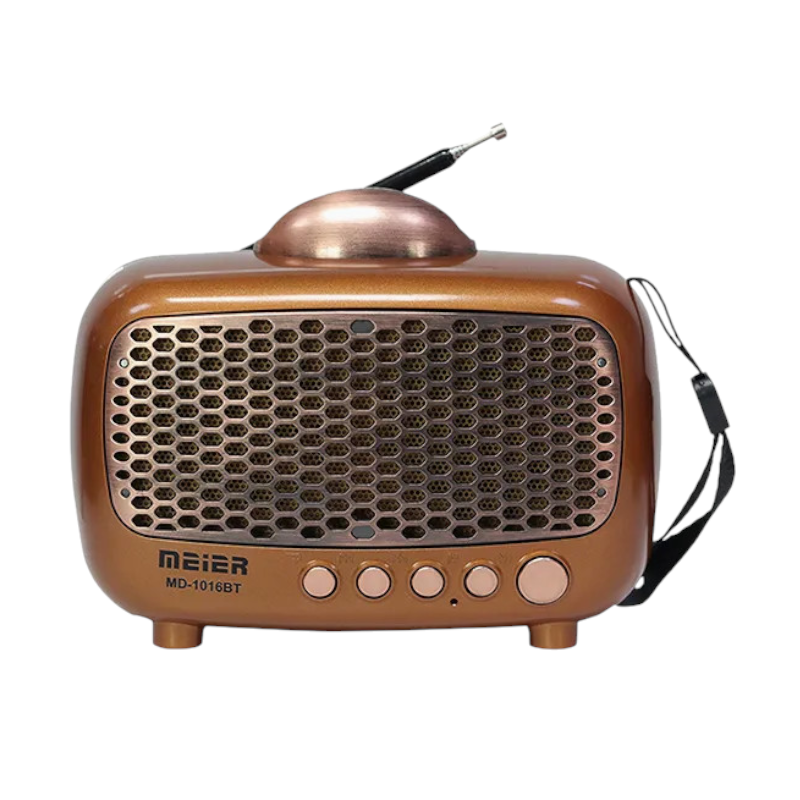 Επαναφορτιζόμενο ραδιόφωνο Retro - MD-1016BT - 410164 - Light Brown