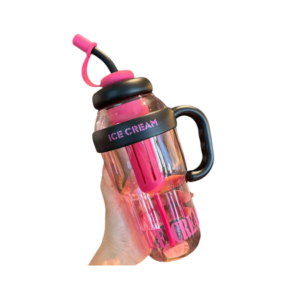Φορητό παγούρι πλαστικό με καλαμάκι - 1300ml - RTS16 - 590166 - Fuchsia