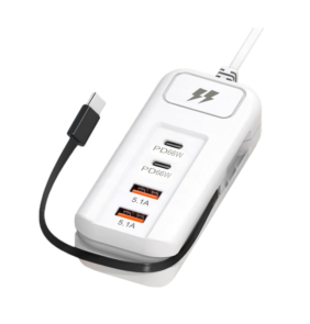 Αντάπτορας φόρτισης Fast Charge με 2 θύρες USB-A & Type-C & καλώδιο Type-C - JG-01 - 811726