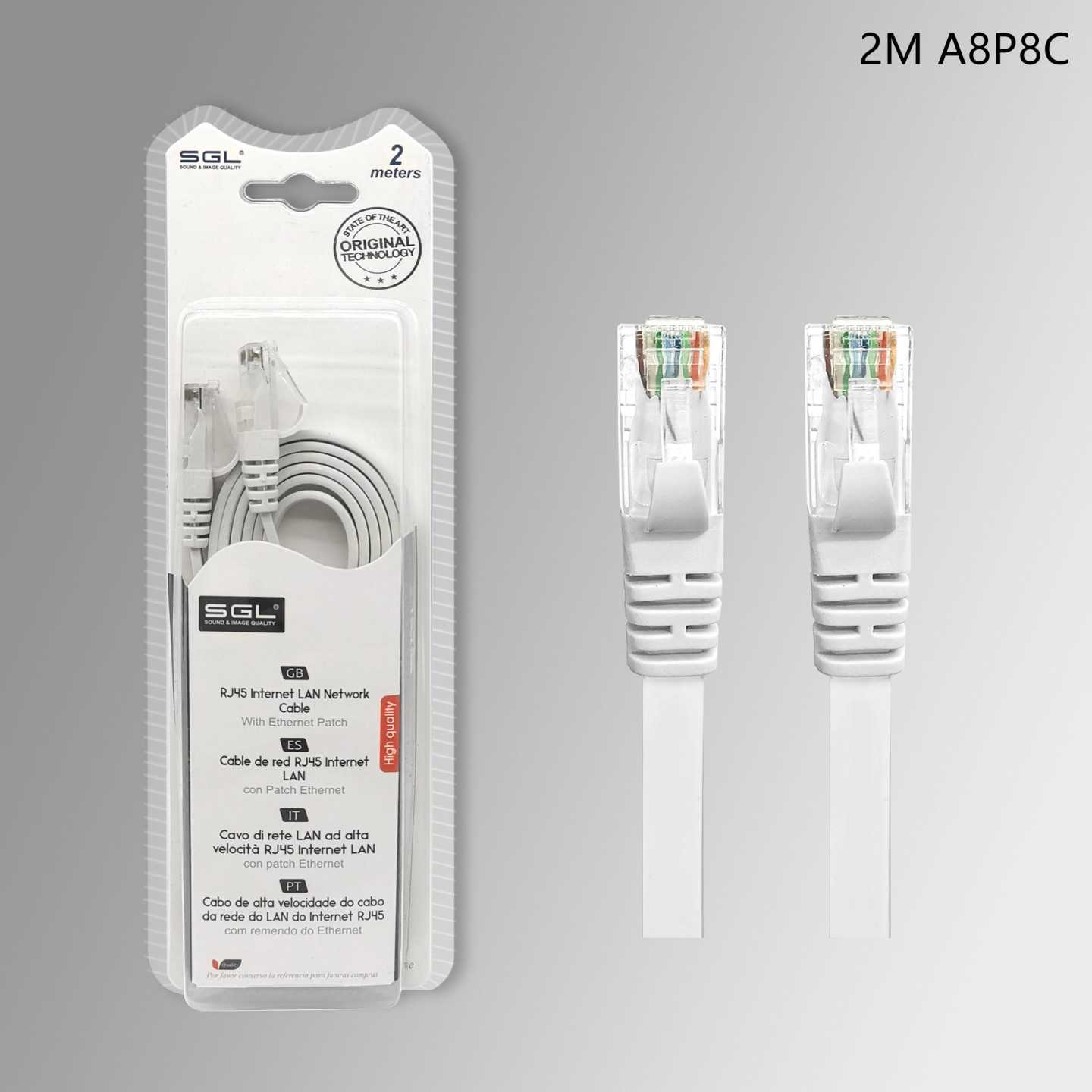 Καλώδιο δικτύου Ethernet - Πλακέ - A8P8C - 2m - 096407 - Image 2