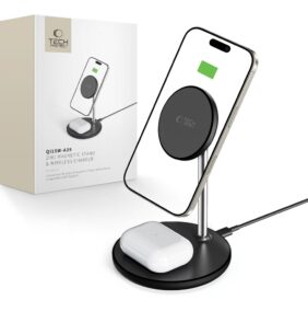 TECH-PROTECT QI15W-A39 2IN1 MAGNETIC MAGSAFE WIRELESS CHARGER BLACK