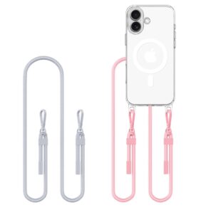 TECH-PROTECT FLEXAIR CHAIN MAGSAFE IPHONE 16 GREY & PINK