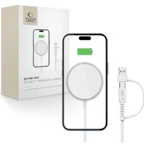 TECH-PROTECT QI15W-A44 MAGNETIC MAGSAFE WIRELESS CHARGER WHITE