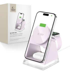 TECH-PROTECT QI15W-A43 3IN1 MAGNETIC MAGSAFE WIRELESS CHARGER BABY PINK