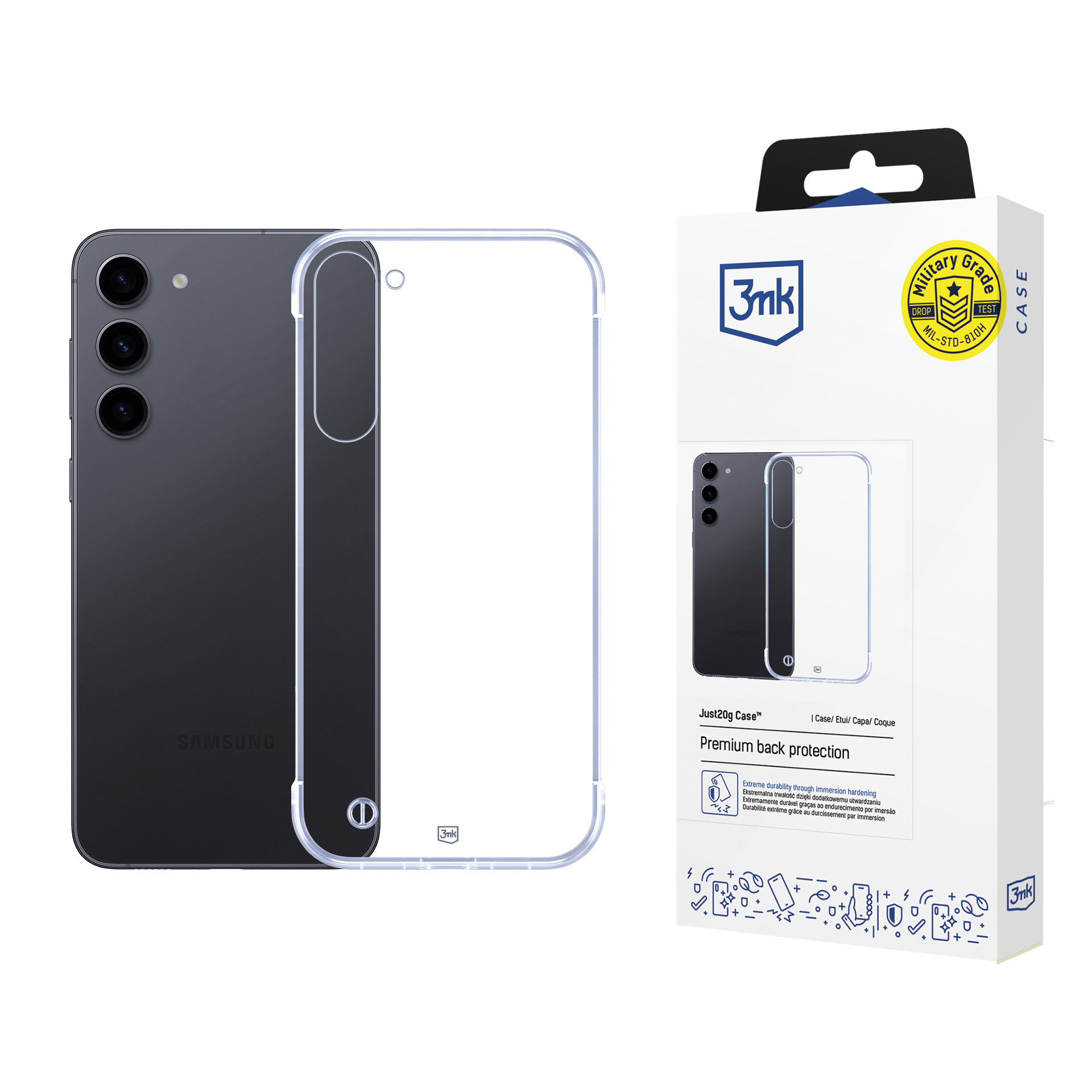 Samsung Galaxy S23+ - 3mk Just20g Clear Case