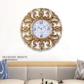 Ρολόι τοίχου Vintage - 865T - 008656 - Gold - Image 2