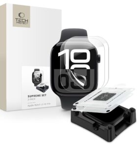 HYDROGEL FILM TECH-PROTECT SUPREME SET+ 2-PACK APPLE WATCH 10 / 11 (46 MM) CLEAR