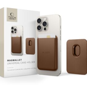TECH-PROTECT MAGWALLET MAGSAFE UNIVERSAL MAGNETIC CARD HOLDER BROWN