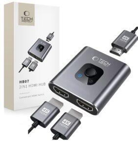 TECH-PROTECT HB07 HUB ADAPTER 2IN1 HDMI 4K 60HZ SPACE GREY