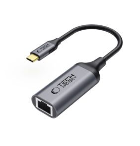 TECH-PROTECT ULTRABOOST ADAPTER TYPE-C TO ETHERNET RJ45 1000MBPS BLACK