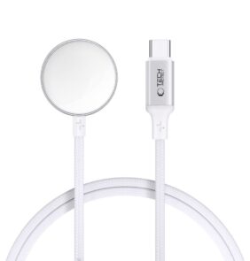 TECH-PROTECT MC02 ULTRABOOST MAGNETIC CHARGER TYPE-C CABLE 100CM APPLE WATCH WHITE