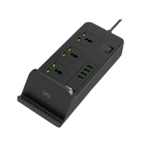 Πολύπριζο Multi-Plug 3 θέσεων με θύρες USB & βάση ασύρματης φόρτισης - KOS-27005EU - 270056