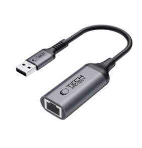 TECH-PROTECT ULTRABOOST ADAPTER USB 3.0 TO ETHERNET RJ45 1000MBPS BLACK