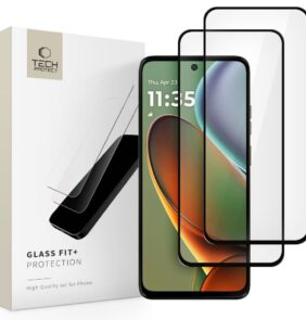 TEMPERED GLASS TECH-PROTECT GLASS FIT+ 2-PACK MOTOROLA MOTO G15 / G15 POWER /  G17 / G17 POWER / G05 / E15 BLACK