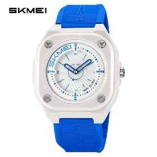 Αναλογικό ρολόι χειρός - Skmei - 2329 - White/Blue - Image 2