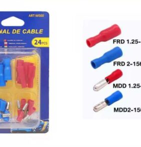 Σετ ακροδέκτες καλωδίων με μόνωση - 24pcs - 105981
