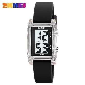 Ψηφιακό ρολόι χειρός - Skmei - 2325 - Black/White Transparent - Image 2