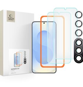 TEMPERED GLASS TECH-PROTECT SUPREME SET 3-PACK GALAXY S25 CLEAR