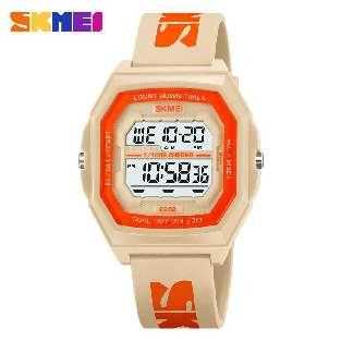 Ψηφιακό ρολόι χειρός - Skmei - 2282 - Beige/Orange - Image 2