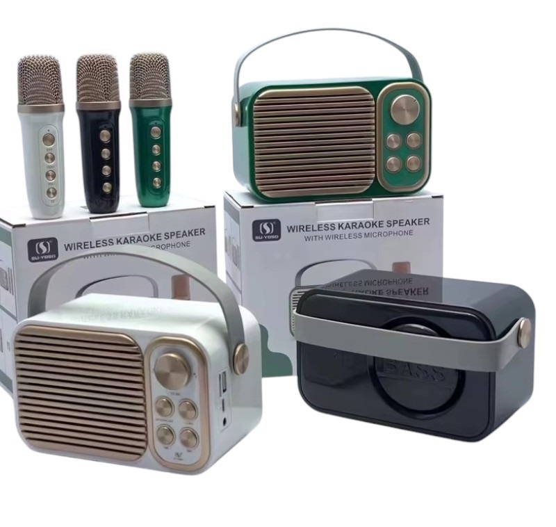 Ασύρματο ηχείο Bluetooth με μικρόφωνο Karaoke - YS-104 - 887295 - White - Image 2