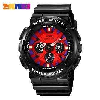 Ψηφιακό/αναλογικό ρολόι χειρός - Skmei - 2118 - Black/Red - Image 2