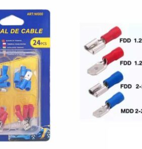 Σετ ακροδέκτες καλωδίων με μόνωση - 24pcs - 105875