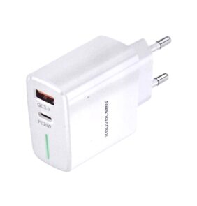 Αντάπτορας φόρτισης Fast Charge με 2 θύρες USB-A & Type-C - 20W - CX143 - 161438