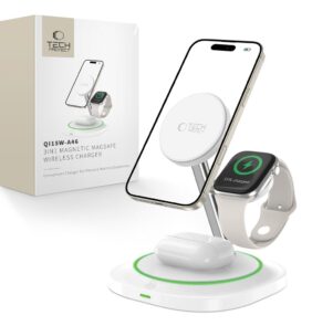 TECH-PROTECT QI15W-A46 3IN1 MAGNETIC MAGSAFE WIRELESS CHARGER WHITE
