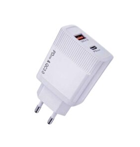 Αντάπτορας φόρτισης Fast Charge με 2 θύρες USB-A & Type-C - 20W - CX147 - 251479