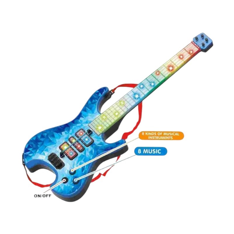 Παιδική ηλεκτρονική κιθάρα - 969A - 922163 - Blue