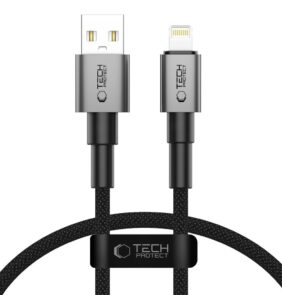 TECH-PROTECT ULTRABOOST DNA LIGHTNING CABLE 12W / 3A 25CM IRON GREY