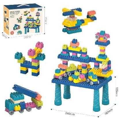 Σετ πάγκος κατασκευών DIY με τουβλάκια - C2711 - 88pcs - 117156 - Image 2