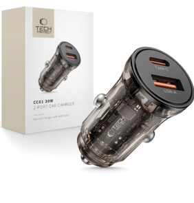 TECH-PROTECT CC01 2-PORT CAR CHARGER PD 30W / QC3.0 BLACK
