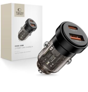 TECH-PROTECT CC03 2-PORT CAR CHARGER PD 30W / QC3.0 BLACK