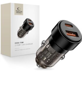 TECH-PROTECT CC03 2-PORT CAR CHARGER PD 75W BLACK