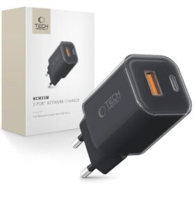 TECH-PROTECT NCM33 2-PORT NETWORK CHARGER PD 33W / QC3.0 BLACK