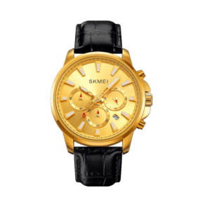 Aναλογικό ρολόι χειρός – Skmei - 2071 - Gold/Leather Black