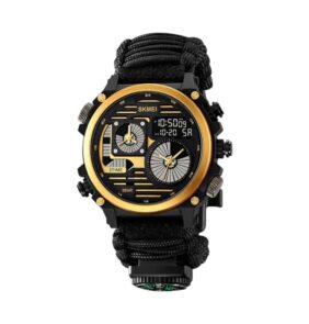 Ψηφιακό/αναλογικό ρολόι χειρός – Skmei - 2202 - Gold/Black Rope