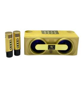 Ασύρματο ηχείο Bluetooth με 2 μικρόφωνα Karaoke - YS-205 - 887226 - Gold