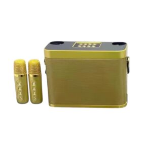 Ασύρματο ηχείο Bluetooth με 2 μικρόφωνα Karaoke - YS-219 - 887240 - Gold