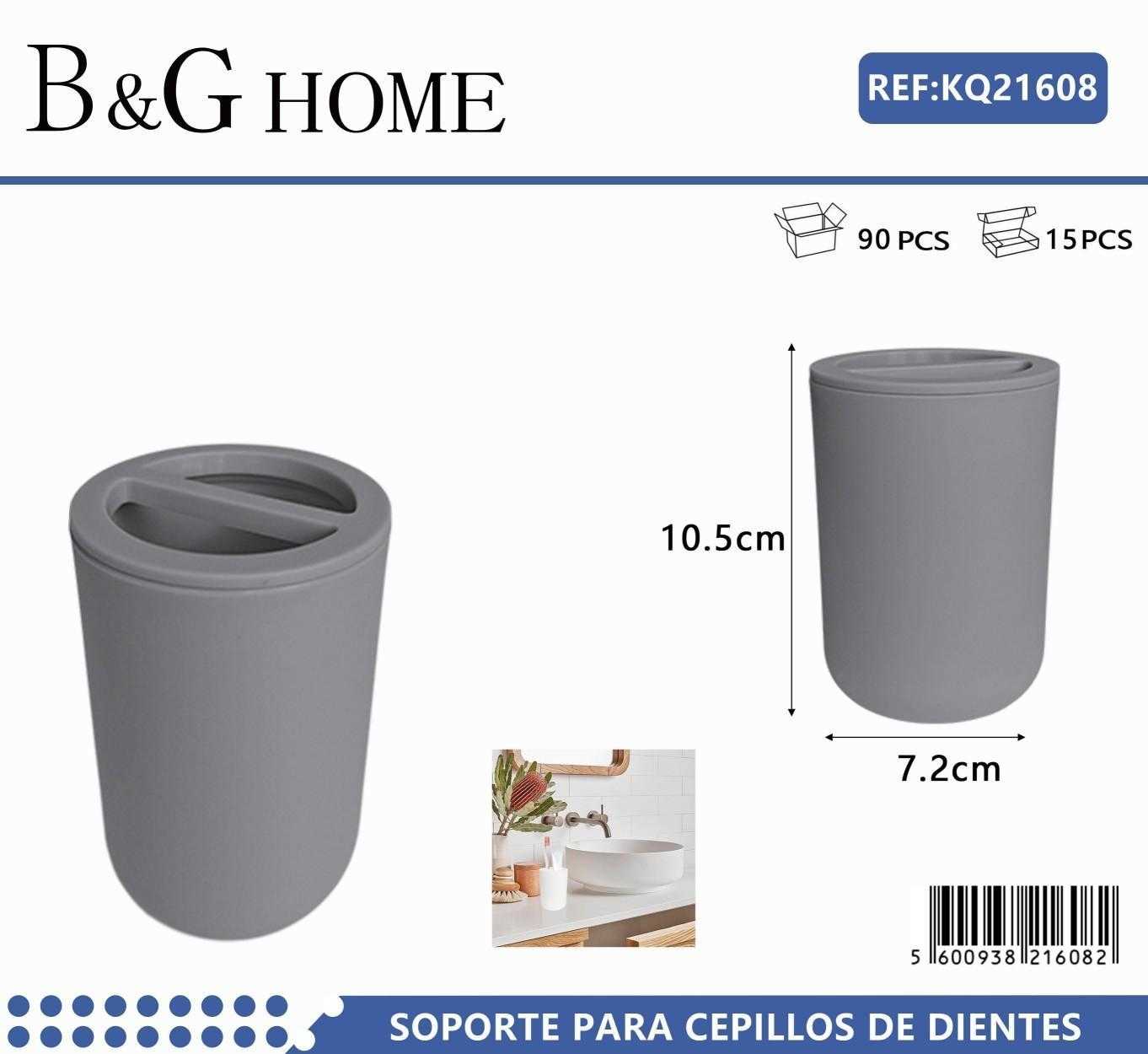 Θήκες οδοντόβουρτσας πλαστικές σε σετ 5Χ - Grey - 21608 - Image 2