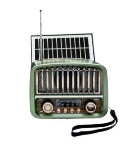 Επαναφορτιζόμενο ραδιόφωνο Retro με ηλιακό πάνελ - K-371S - 023719 - Green