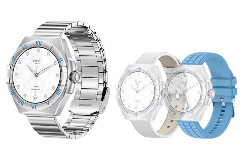 Σετ Smartwatch με 3 λουράκια - LG80 Mini - 065066 - Blue - Image 2